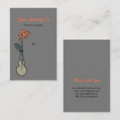 Poppyフローラジュエリーピン名刺 名刺 (正面/裏面)