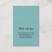 Poppyフローラジュエリーピン名刺 名刺 (裏面)