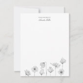 Poppyフローラパーソナライズされた文房具ノートカード ノートカード (正面)