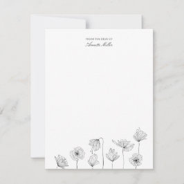 Poppyフローラパーソナライズされた文房具ノートカード ノートカード