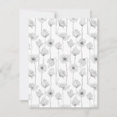 Poppyフローラパーソナライズされた文房具ノートカード ノートカード (裏面)