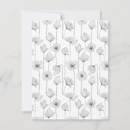Poppyフローラパーソナライズされた文房具ノートカード ノートカード (裏面)