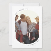 POPPYブラックおもしろいモダンファミリーDIYフォトクリスマス シーズンカード (正面)