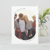 POPPYブラックおもしろいモダンファミリーDIYフォトクリスマス シーズンカード (スタンド正面)