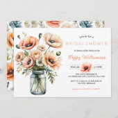 POPPYメーソンジャールブライダルシャワー招待 シーズンカード (正面/裏面)