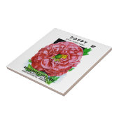 Poppyヴィンテージシードパケット タイル (側面)