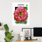 Poppyヴィンテージシードパケット ポスター (ホームオフィス)