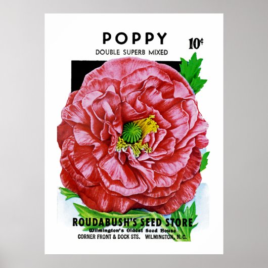 Poppyヴィンテージシードパケット ポスター (正面)