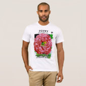 Poppyヴィンテージシードパケット Tシャツ (正面フル)