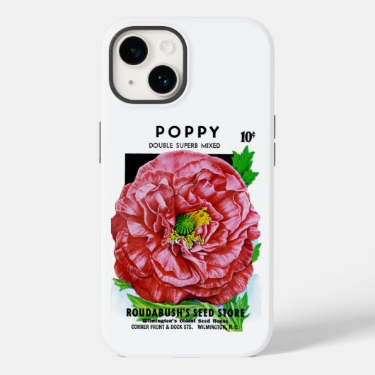 PoppyヴィンテージシードパケットCase-Mate iPhoneケース Case-Mate iPhoneケース (裏面)