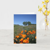Poppy横向き、ノートカ空白のード カード (黄色い花)