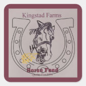 Poppy笑顔のステッ食べ物を与えクを追加する スクエアシール (正面)