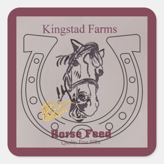 Poppy笑顔のステッ食べ物を与えクを追加する スクエアシール (正面)