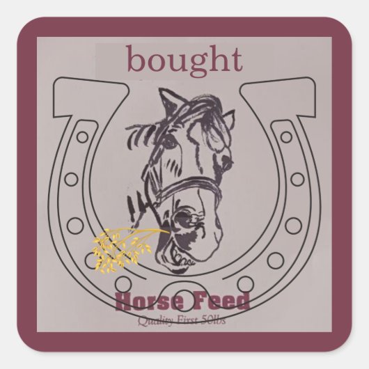 Poppy笑顔のステッ食べ物を与えクを追加する スクエアシール (正面)