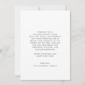 POPPY赤いおもしろいモダンファミリーDIYフォトクリスマス シーズンカード (裏面)