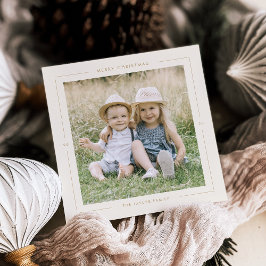 POPPY金ゴールドフォトメユニークリーモダンクリスマス シーズンカード