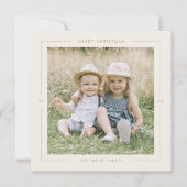 POPPY金ゴールドフォトメユニークリーモダンクリスマス シーズンカード (正面)