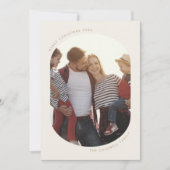 POPPY金ゴールドモダンおもしろいファミリーDIYフォトクリスマス シーズンカード (正面)