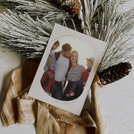 POPPY金ゴールドモダンおもしろいファミリーDIYフォトクリスマス シーズンカード