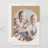 POPPY金ゴールドユニーククリスマス家族クリスマスフォト シーズンカード (正面)