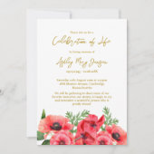 Poppy Celebration of Life Funeral 招待状 (正面)