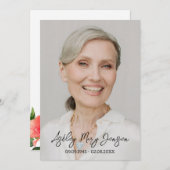 Poppy Celebration of Life Photo Funeral 招待状 (正面/裏面)