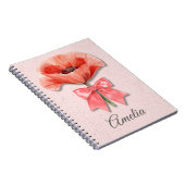 Poppy Coquette Notebook | Pink Floral Journal ノートブック (右側)