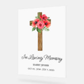 Poppy cross Memorial Funeral アクリルサイン (傾斜)