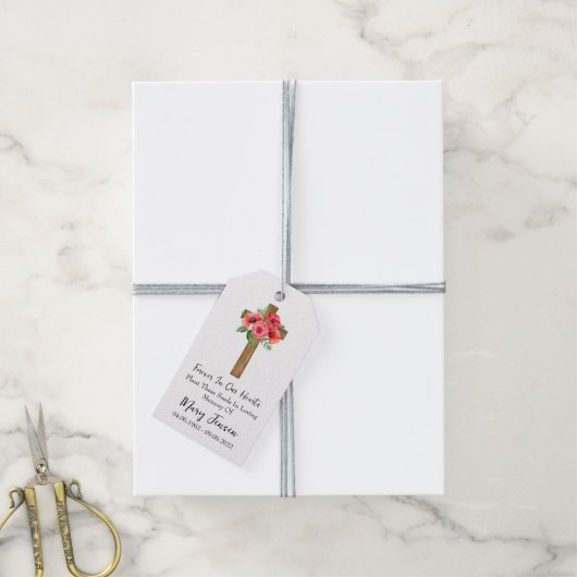 Poppy Cross Memorial Funeral Seed Packet  ギフトタグ (より糸付き)
