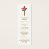 Poppy Cross Photo Funeral Bookmark (裏面)