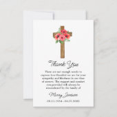 Poppy Cross Sympathy Thank You Card サンキューカード (正面)