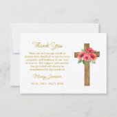 Poppy Cross Sympathy Thank You Card サンキューカード (正面)