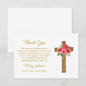 Poppy Cross Sympathy Thank You Card サンキューカード (正面/裏面)