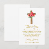 Poppy Cross Sympathy Thank You Card サンキューカード (正面/裏面)