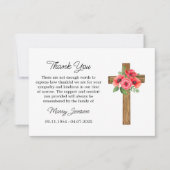 Poppy Cross Sympathy Thank You Card サンキューカード (正面)
