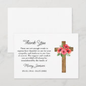 Poppy Cross Sympathy Thank You Card サンキューカード (正面/裏面)