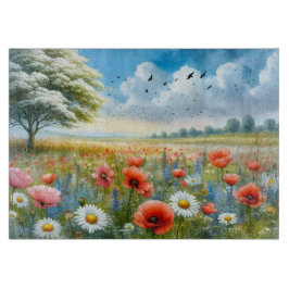 Poppy Daisy Meadow Cutting Board カッティングボード