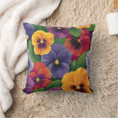 Poppy design throw cushion クッション (ブランケット)