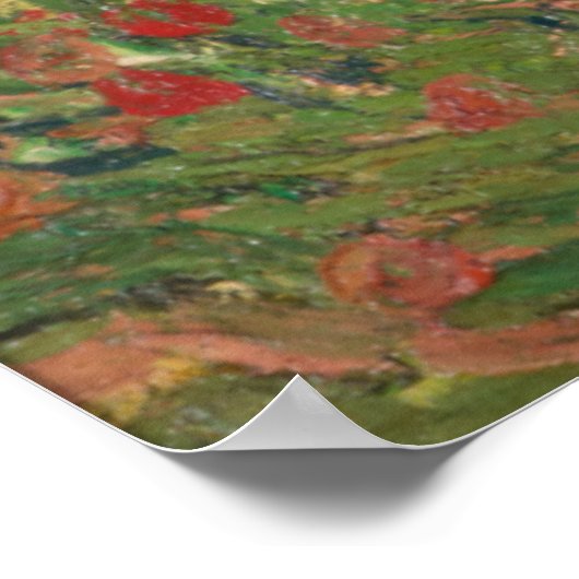 Poppy Field by Vincent Van Gogh ポスター (角)