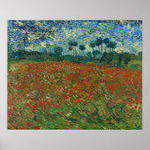 Poppy Field by Vincent Van Gogh ポスター (正面)