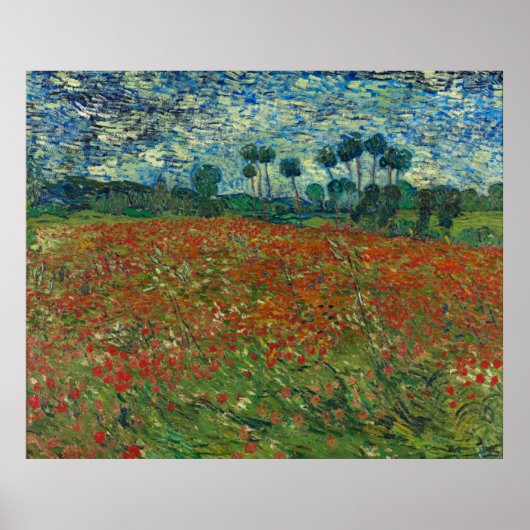Poppy Field by Vincent Van Gogh ポスター (正面)