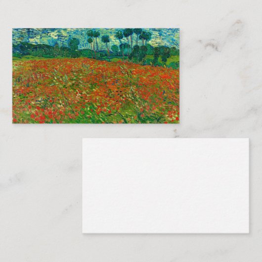 Poppy Field by Vincent van Gogh 名刺 (正面/裏面)