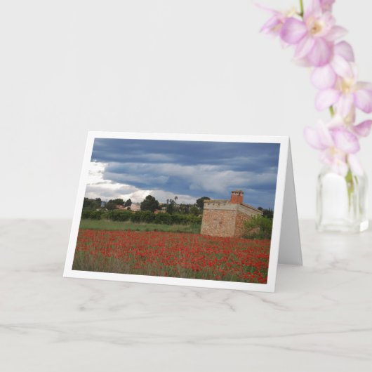 Poppy Field Landscapeカード カード (蘭)