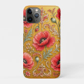 Poppy fleur golden design Case-Mate iPhoneケース (裏)