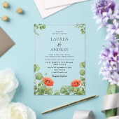Poppy Floral Acrylic Wedding Invitation アクリル招待状 (インサイチュ (ウェディング))