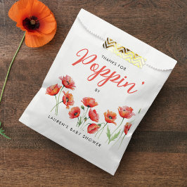 Poppy Flower Floral Spring Baby Bridal Shower フェイバーバッグ