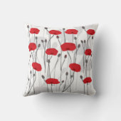 Poppy flower gift botanical pretty monogram クッション (裏面)