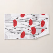 Poppy flower gift botanical pretty monogram バスタオルセット (ハンドタオル)