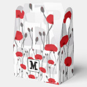 Poppy flower gift botanical pretty monogram フェイバーボックス (オープン)