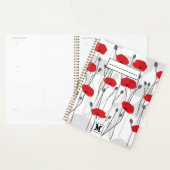 Poppy flower gift botanical pretty monogram プランナー手帳 (ディスプレー)